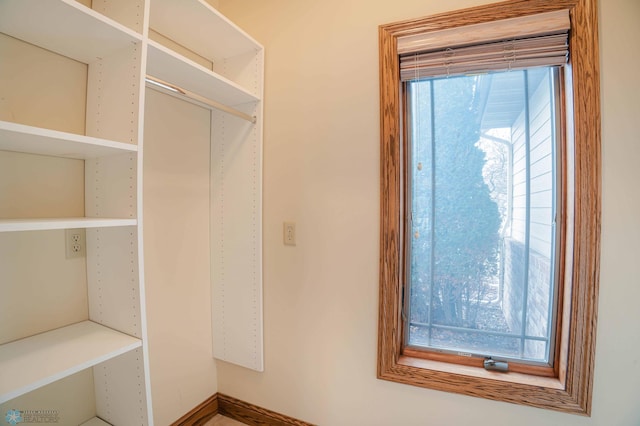 view of walk in closet