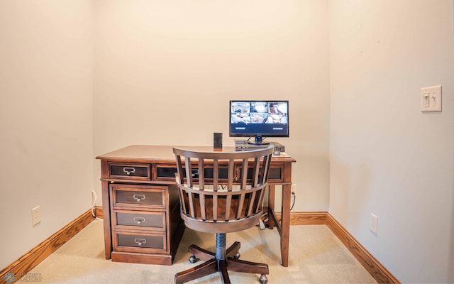 view of carpeted office