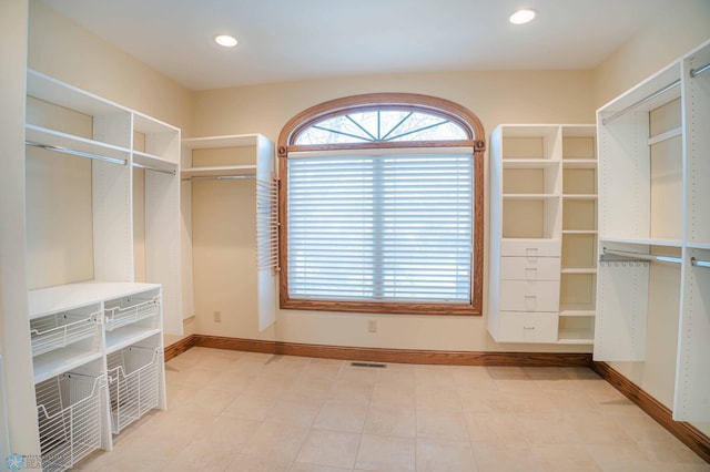 view of walk in closet