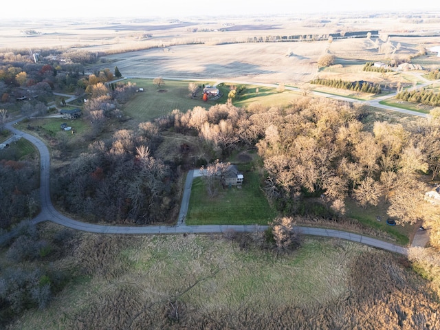 drone / aerial view featuring a rural view