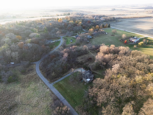 bird's eye view featuring a rural view