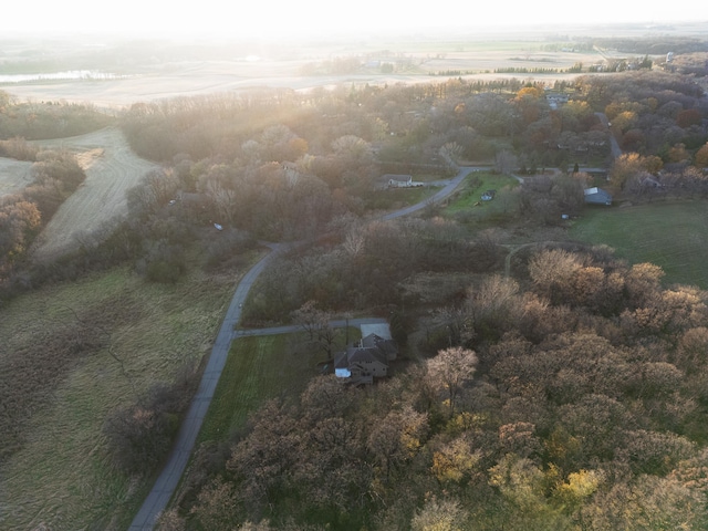 drone / aerial view featuring a rural view