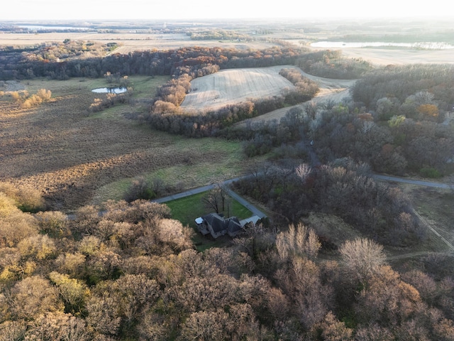 bird's eye view featuring a rural view