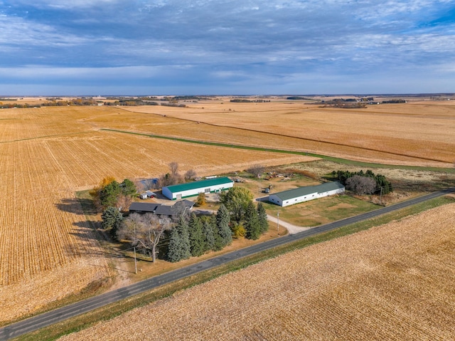 drone / aerial view with a rural view