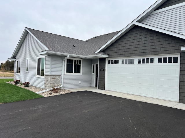 view of front facade with a garage