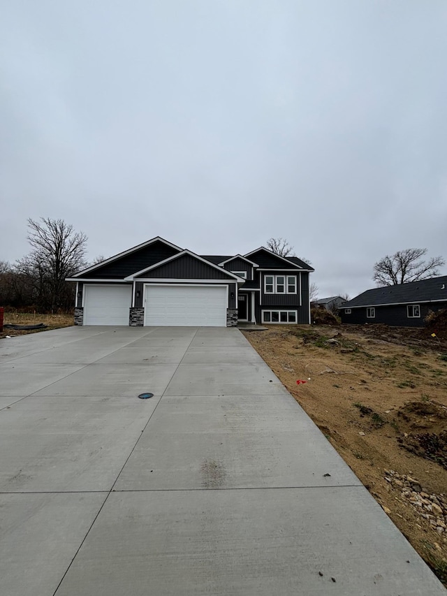 ranch-style home with a garage