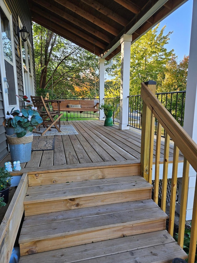 view of wooden terrace