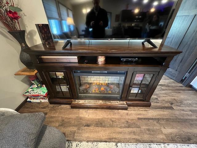 interior details with hardwood / wood-style floors