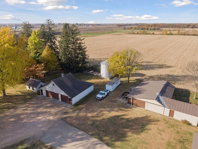 bird's eye view featuring a rural view