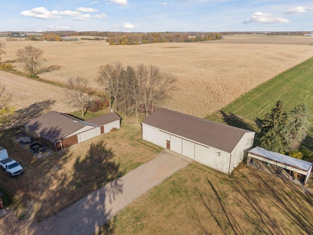 aerial view featuring a rural view