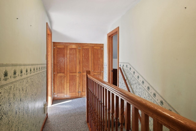 hallway featuring carpet floors