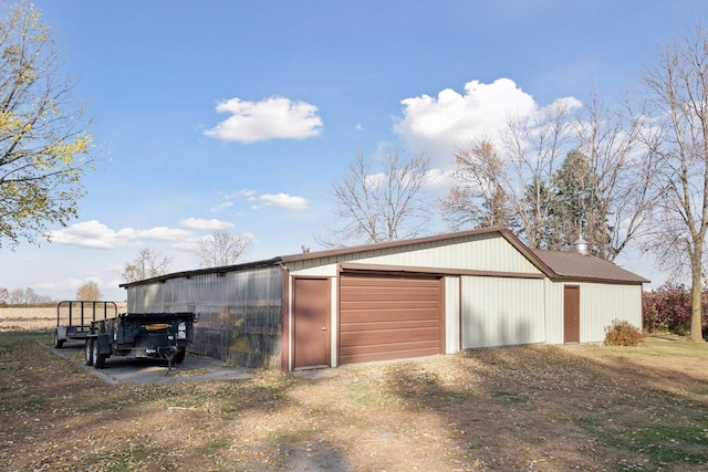 garage with a carport