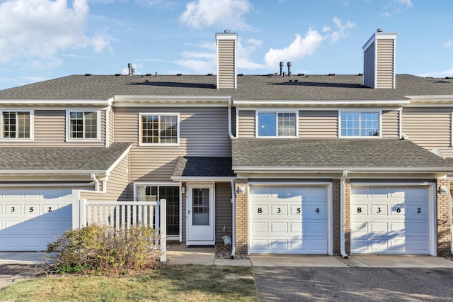 view of property with a garage