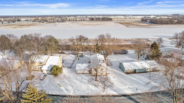 view of snowy aerial view