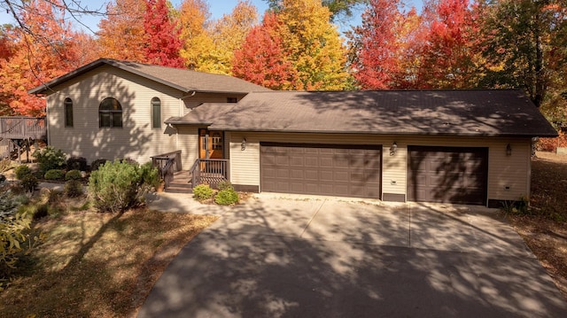 view of front of home featuring a garage