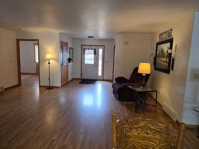 entryway featuring hardwood / wood-style floors