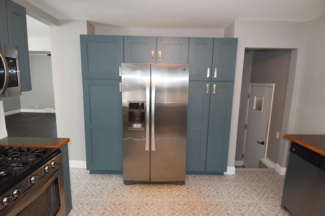 kitchen featuring appliances with stainless steel finishes