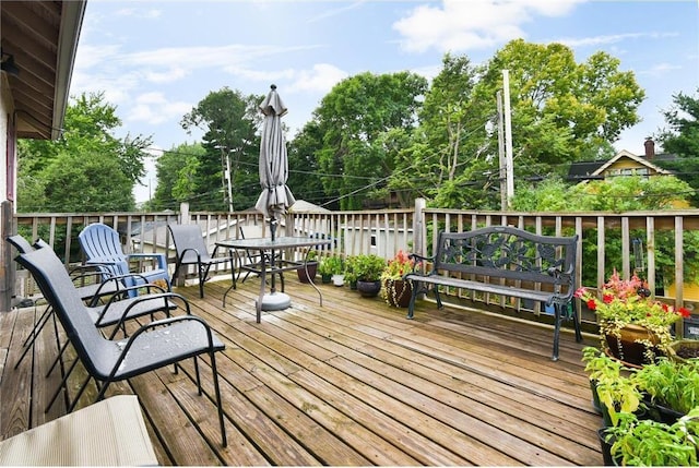 view of wooden deck