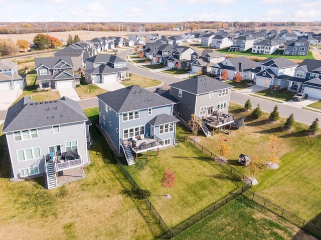 bird's eye view featuring a residential view