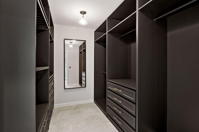 view of walk in closet