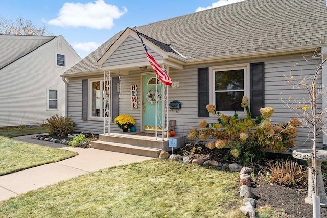 view of front of house with a front yard