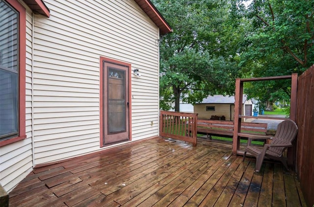 view of wooden deck