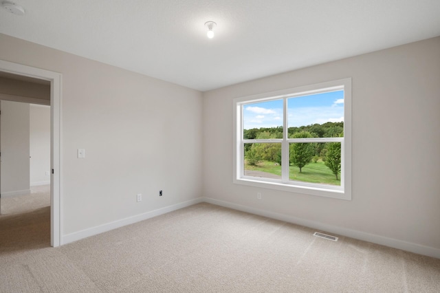 view of carpeted spare room