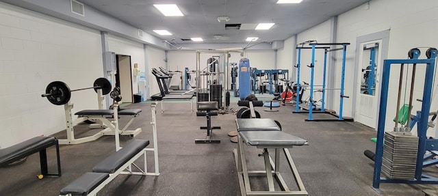 view of workout area