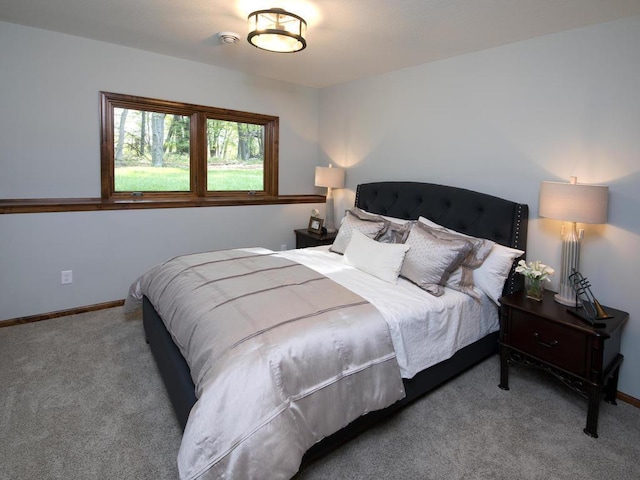 bedroom with carpet floors