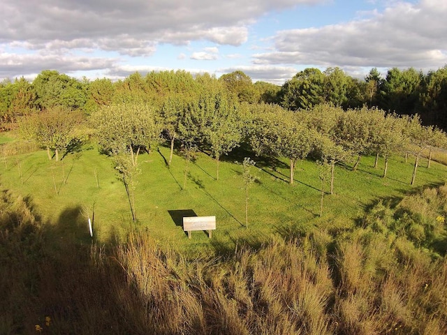 aerial view with a rural view