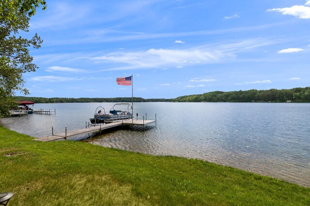 34779 County Road 39, Pequot Lakes, MN 56472 - dock with boat lift and a water view