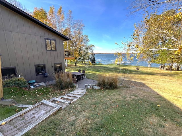 8291 Boy Lake Dr NE, Remer, MN 56672 - view of green lawn featuring a water view