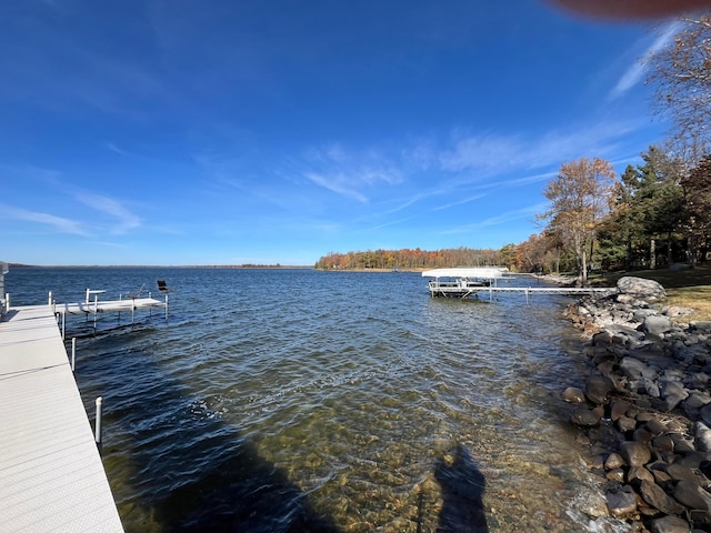 8291 Boy Lake Dr NE, Remer, MN 56672 - dock area featuring a water view