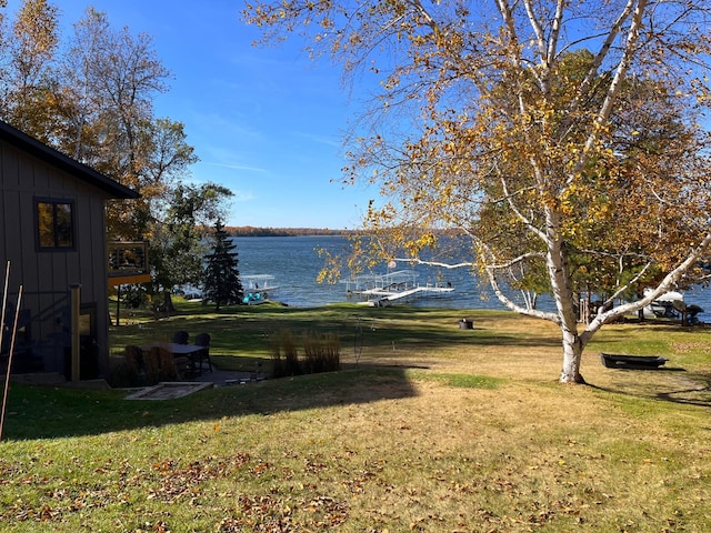 8291 Boy Lake Dr NE, Remer, MN 56672 - view of green lawn featuring a water view