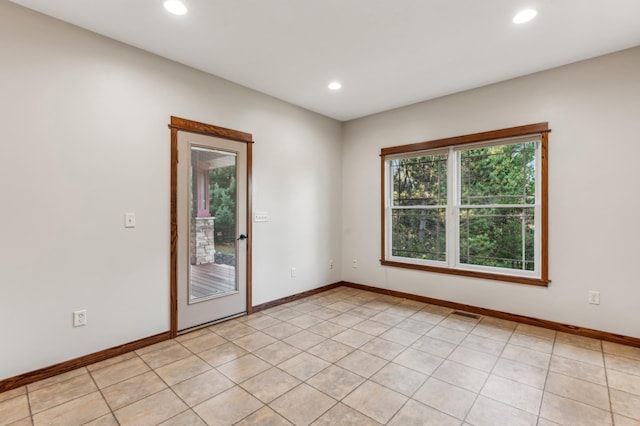 view of tiled empty room