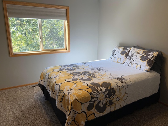 bedroom with carpet