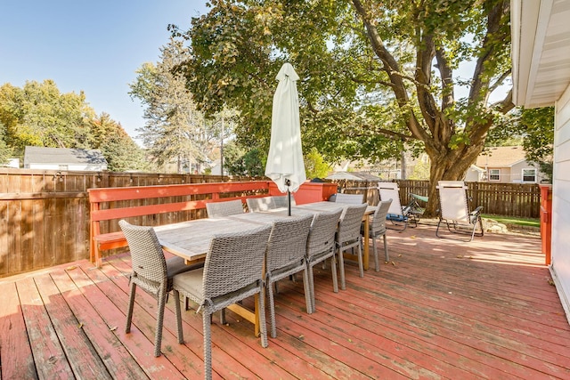 view of wooden terrace