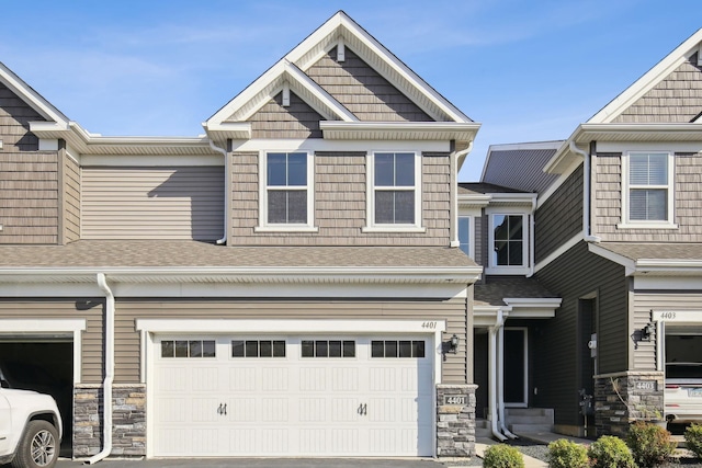 view of front of home featuring a garage