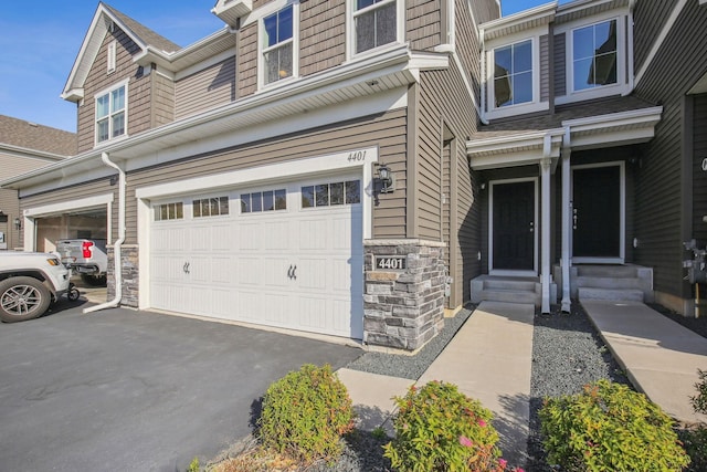 exterior space featuring a garage