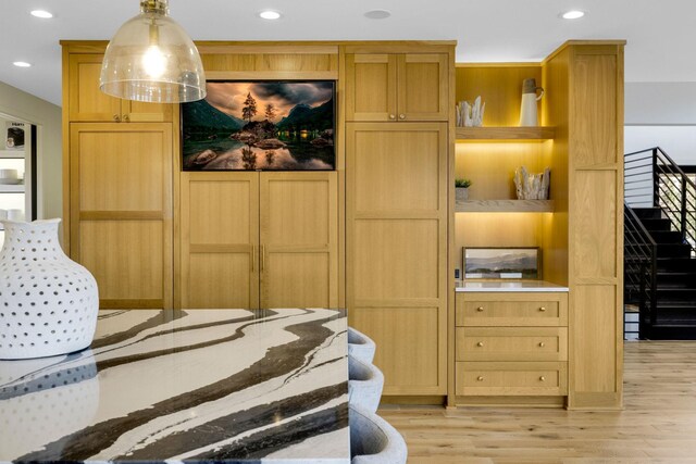 bedroom featuring light wood-type flooring