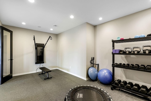 view of workout area