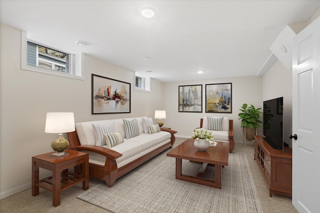 view of carpeted living room