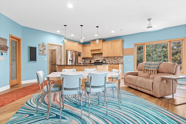 interior space featuring light hardwood / wood-style flooring