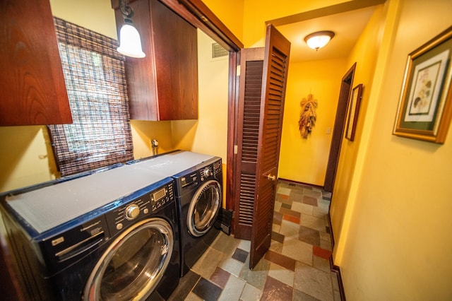 1425 20th St SW, Rochester, MN 55902 - laundry room with washing machine and clothes dryer and cabinet space