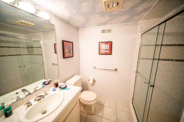 1425 20th St SW, Rochester, MN 55902 - full bathroom featuring vanity, tile patterned floors, and a shower stall