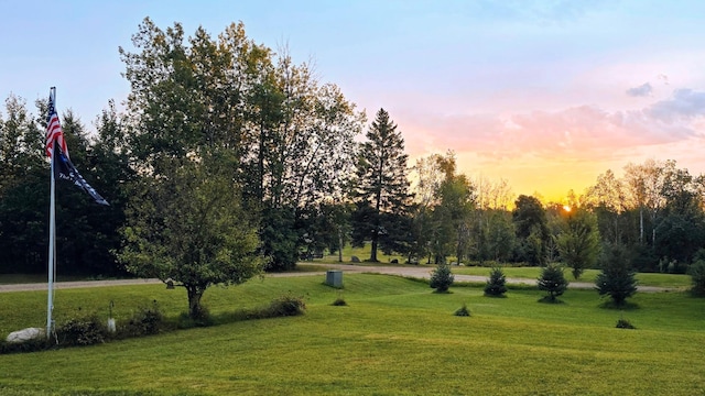 surrounding community with a yard