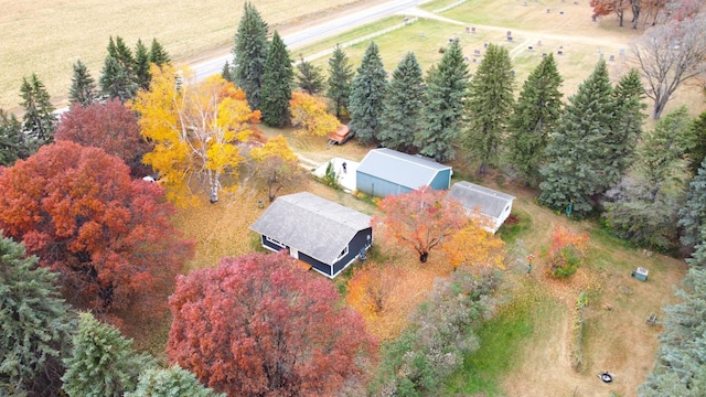 bird's eye view featuring a rural view