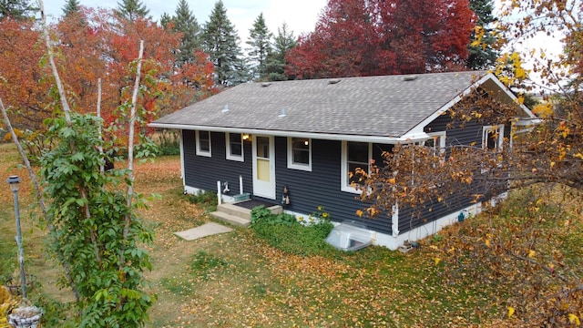 view of single story home