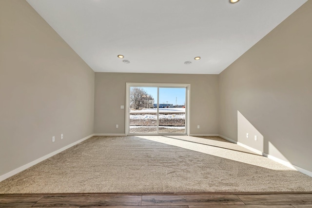 1710 Maple Leaf Ln, Litchfield, MN 55355 - unfurnished room with carpet floors, baseboards, and recessed lighting