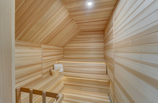 6620 Buckthorn Dr NW, Rochester, MN 55901 - relaxing sauna with wooden walls, wood ceiling, and recessed lighting